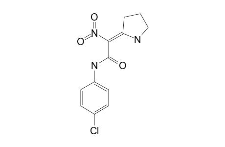 N-(4-CHLOROPHENYL)-2-NITRO-2-PYRROLIDIN-2-YLIDENEACETAMIDE