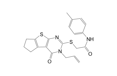 acetamide, N-(4-methylphenyl)-2-[[3,5,6,7-tetrahydro-4-oxo-3-(2-propenyl)-4H-cyclopenta[4,5]thieno[2,3-d]pyrimidin-2-yl]thio]-
