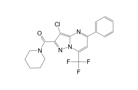 pyrazolo[1,5-a]pyrimidine, 3-chloro-5-phenyl-2-(1-piperidinylcarbonyl)-7-(trifluoromethyl)-