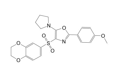 oxazole, 4-[(2,3-dihydro-1,4-benzodioxin-6-yl)sulfonyl]-2-(4-methoxyphenyl)-5-(1-pyrrolidinyl)-