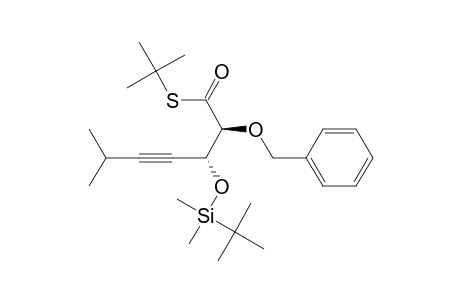 (2S,3R)-2-benzoxy-3-[tert-butyl(dimethyl)silyl]oxy-6-methyl-hept-4-ynethioic acid S-tert-butyl ester