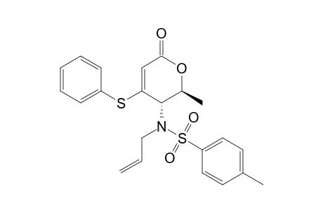 trans-5-(N-Allyl-N-tosylamino)-6-methyl-4-(phenylthio)-5,6-dihydropyran-2-one