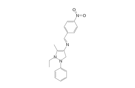1-Ethyl-5-methyl-N-[(4-nitrophenyl)methylidene]-2-phenyl-2,3-dihydro-1H-pyrazol-4-amine