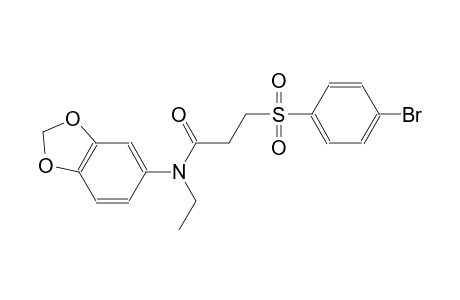 propanamide, N-(1,3-benzodioxol-5-yl)-3-[(4-bromophenyl)sulfonyl]-N-ethyl-