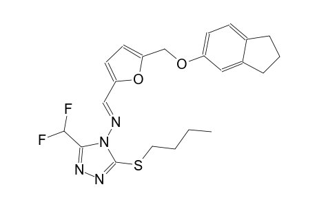 3-(butylsulfanyl)-5-(difluoromethyl)-N-((E)-{5-[(2,3-dihydro-1H-inden-5-yloxy)methyl]-2-furyl}methylidene)-4H-1,2,4-triazol-4-amine