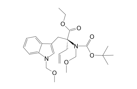 N(i),N(.alpha.)-Bis(methoxymethyl)-N(.alpha.)-tert-butoxycarbonyltryptophan ethyl ester