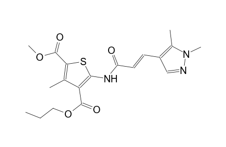 2-methyl 4-propyl 5-{[(2E)-3-(1,5-dimethyl-1H-pyrazol-4-yl)-2-propenoyl]amino}-3-methyl-2,4-thiophenedicarboxylate