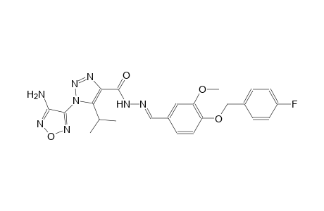 1-(4-amino-1,2,5-oxadiazol-3-yl)-N'-((E)-{4-[(4-fluorobenzyl)oxy]-3-methoxyphenyl}methylidene)-5-isopropyl-1H-1,2,3-triazole-4-carbohydrazide