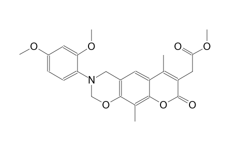 2H,8H-pyrano[3,2-g][1,3]benzoxazine-7-acetic acid, 3-(2,4-dimethoxyphenyl)-3,4-dihydro-6,10-dimethyl-8-oxo-, methyl ester