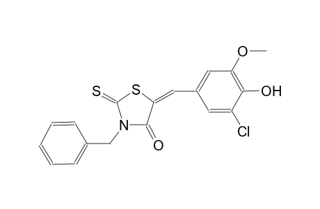 4-thiazolidinone, 5-[(3-chloro-4-hydroxy-5-methoxyphenyl)methylene]-3-(phenylmethyl)-2-thioxo-, (5E)-