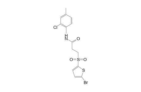 3-[(5-bromo-2-thienyl)sulfonyl]-N-(2-chloro-4-methylphenyl)propanamide