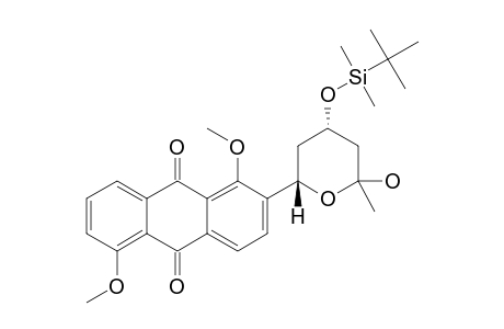 2-[4'-(TERT.-BUTYLDIMETHYLSILYLOXY)-6'-HYDROXY-6'-METHYLTETRAHYDRO-2'H-PYRAN-2'-YL]-1,5-DIMETHOXYANTHRAQUINONE