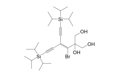 2-{1-Bromo-4-(triisopropylsilyl)-2-[(triisopropylsilyl)ethynyl]but-1-en-3-ynyl}propane-1,2.3-triol