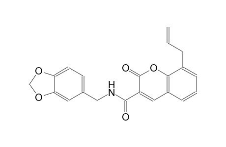 2H-1-benzopyran-3-carboxamide, N-(1,3-benzodioxol-5-ylmethyl)-2-oxo-8-(2-propenyl)-