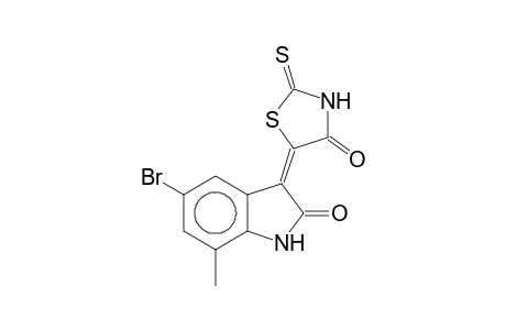 5-(5-BROMO-7-METHYL-2-OXOINDOLIN-3-YLIDENE)RHODANINE