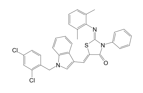5-[1-(2,4-dichloro-benzyl)-1H-indol-3-ylmethylene]-2-(2,6-dimethyl-phenylimino)-3-phenyl-thiazolidin-4-one