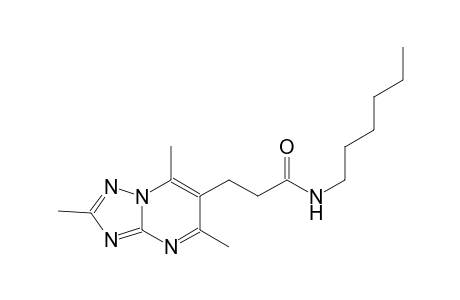 [1,2,4]triazolo[1,5-a]pyrimidine-6-propanamide, N-hexyl-2,5,7-trimethyl-