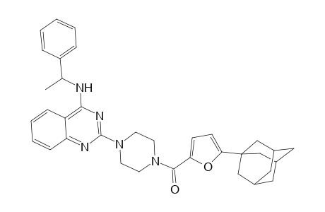 4-Quinazolinamine, N-(1-phenylethyl)-2-[4-[(5-tricyclo[3.3.1.1(3,7)]dec-1-yl-2-furanyl)carbonyl]-1-piperazinyl]-