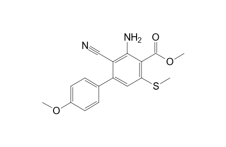 Methyl 3-Amino-2-cyano-4'-methoxy-5-methylsulfanylbiphenyl-4-carboxylate