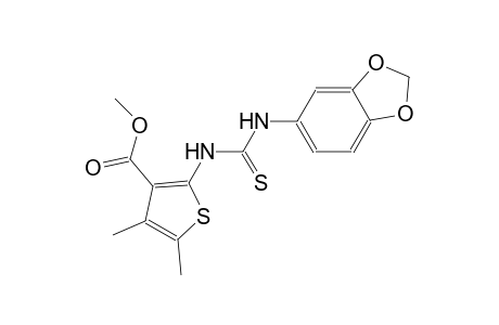 methyl 2-{[(1,3-benzodioxol-5-ylamino)carbothioyl]amino}-4,5-dimethyl-3-thiophenecarboxylate
