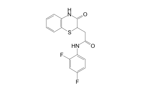 N-(2,4-Difluorophenyl)-2-(3-oxo-3,4-dihydro-2H-1,4-benzothiazin-2-yl)acetamide