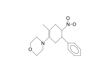 (4R*,5S*)-N-(2-Methyl-4-nitro-5-phenyl-cyclohex-1-enyl)-morpholine