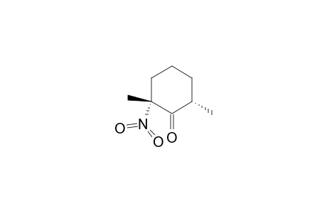 Cyclohexanone, 2,6-dimethyl-2-nitro-, trans-