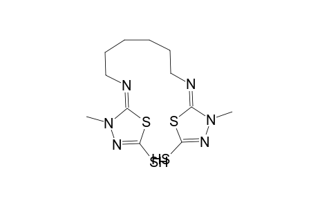 5,5'-hexamethylenediimino-bis(4,5-dihydro-4-methyl-1,3,4-thiadiazole-2-thiol)phane