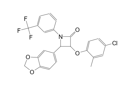 2-azetidinone, 4-(1,3-benzodioxol-5-yl)-3-(4-chloro-2-methylphenoxy)-1-[3-(trifluoromethyl)phenyl]-