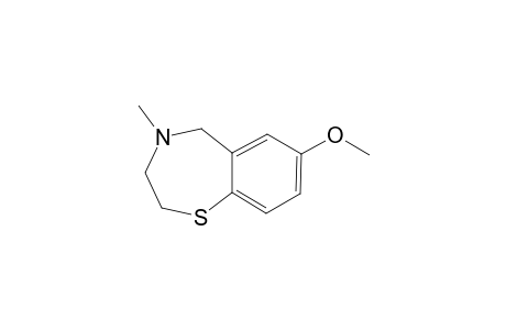 4-METHYL-7-METHOXY-2,3,4,5-TETRAHYDRO-1,4-BENZOTHIAZEPINE;S-107