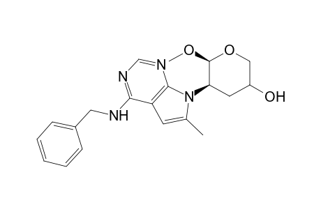 .beta.-DL-threo-Pentopyranoside, methyl 3,4-dideoxy-3-[6-methyl-4-[(phenylmethyl)amino]-7H-pyrrolo[2,3-d]pyri midin-7-yl]-