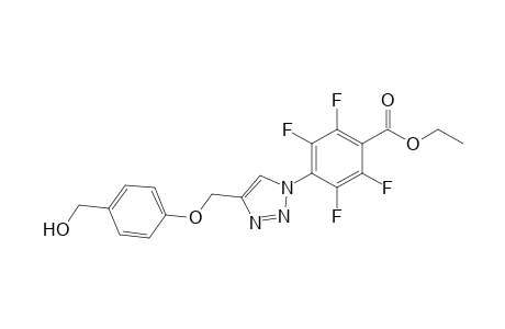 Ethyl 2,3,5,6-tetrafluoro-4-(4-{[4-(hydroxymethyl)phenoxy]methyl}-1H-1,2,3-triazol-1-yl)benzoate