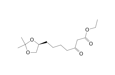 1,3-Dioxolane-4-heptanoic acid, 2,2-dimethyl-.beta.-oxo-, ethyl ester, (S)-