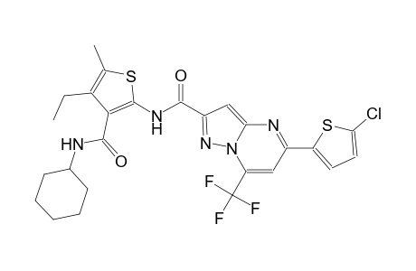 5-(5-chloro-2-thienyl)-N-{3-[(cyclohexylamino)carbonyl]-4-ethyl-5-methyl-2-thienyl}-7-(trifluoromethyl)pyrazolo[1,5-a]pyrimidine-2-carboxamide