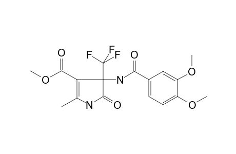 1H-Pyrrole-3-carboxylic acid, 4-[(3,4-dimethoxybenzoyl)amino]-4,5-dihydro-2-methyl-5-oxo-4-(trifluoromethyl)-, methyl ester