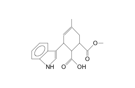 (1RS, 2Sr,3sr)-3-(indol-3'-yl)-5-methyl-cyclohex-4-ene-1,2-dicarboxylic acid, 1-methyl ester