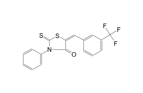 (5E)-3-phenyl-2-thioxo-5-[3-(trifluoromethyl)benzylidene]-1,3-thiazolidin-4-one