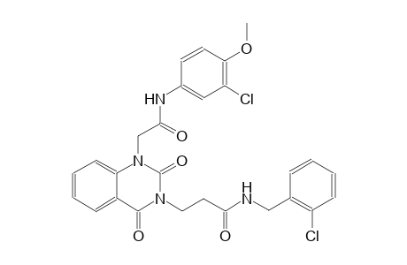 N-(2-chlorobenzyl)-3-(1-[2-(3-chloro-4-methoxyanilino)-2-oxoethyl]-2,4-dioxo-1,4-dihydro-3(2H)-quinazolinyl)propanamide