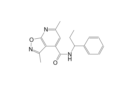 isoxazolo[5,4-b]pyridine-4-carboxamide, 3,6-dimethyl-N-(1-phenylpropyl)-