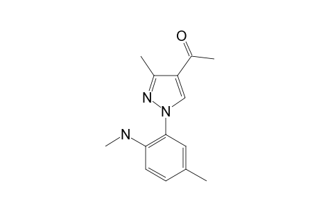 2-(4-ACETYL-3-METHYL-PYRAZOL-1-YL)-N,4-DIMETHYL-ANILINE