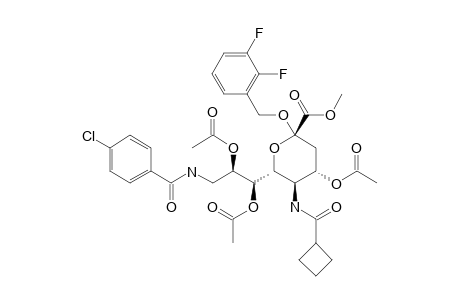 METHYL_((2,3-DIFLUOROBENZYL)_5-CYCLOBUTYLAMIDO-4,7,8-TRI-O-ACETYL-9-(4-CHLOROBENZAMIDO)-4,7,8-TRI-O-ACETYL-D-GLYCERO-ALPHA-D-GALACTO-2-NONULO