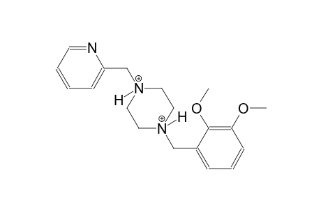 1-(2,3-dimethoxybenzyl)-4-(2-pyridinylmethyl)piperazinediium