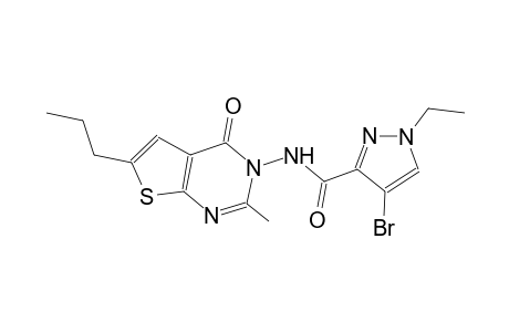 4-bromo-1-ethyl-N-(2-methyl-4-oxo-6-propylthieno[2,3-d]pyrimidin-3(4H)-yl)-1H-pyrazole-3-carboxamide
