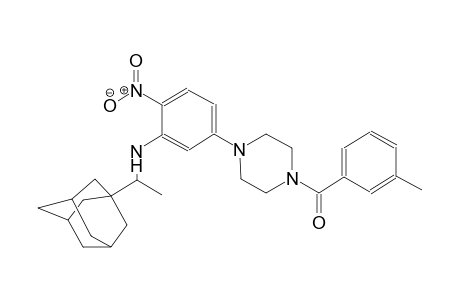 N-[1-(1-adamantyl)ethyl]-5-[4-(3-methylbenzoyl)-1-piperazinyl]-2-nitroaniline