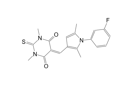 5-{[1-(3-fluorophenyl)-2,5-dimethyl-1H-pyrrol-3-yl]methylene}-1,3-dimethyl-2-thioxodihydro-4,6(1H,5H)-pyrimidinedione
