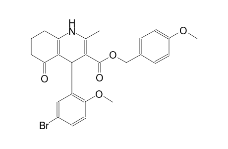 3-quinolinecarboxylic acid, 4-(5-bromo-2-methoxyphenyl)-1,4,5,6,7,8-hexahydro-2-methyl-5-oxo-, (4-methoxyphenyl)methyl ester