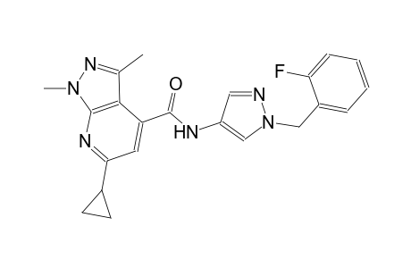 6-cyclopropyl-N-[1-(2-fluorobenzyl)-1H-pyrazol-4-yl]-1,3-dimethyl-1H-pyrazolo[3,4-b]pyridine-4-carboxamide