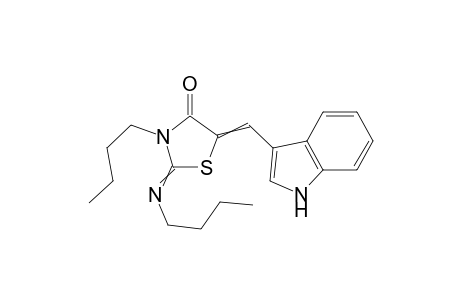 2-(n-butylimino)-3-n-butyl-5-(1H-indol-3-yl)methylene-1,3-thiazolidine-4-one