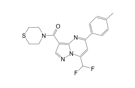 7-(difluoromethyl)-5-(4-methylphenyl)-3-(4-thiomorpholinylcarbonyl)pyrazolo[1,5-a]pyrimidine