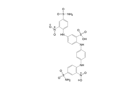 Benzenesulfonic acid, 5-[[4-(aminosulfonyl)-2-nitrophenyl]amino]-2-[[4-[[4-(aminosulfonyl)-2-nitrophenyl]amino]phenyl]amino]-